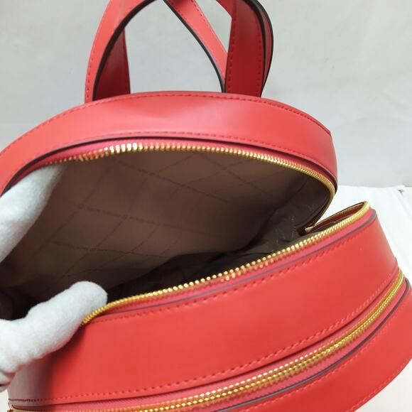 Michael Kors Jaycee Pebbled Red Leather Zipper Top Handle Large Backpack - NWT main image 14